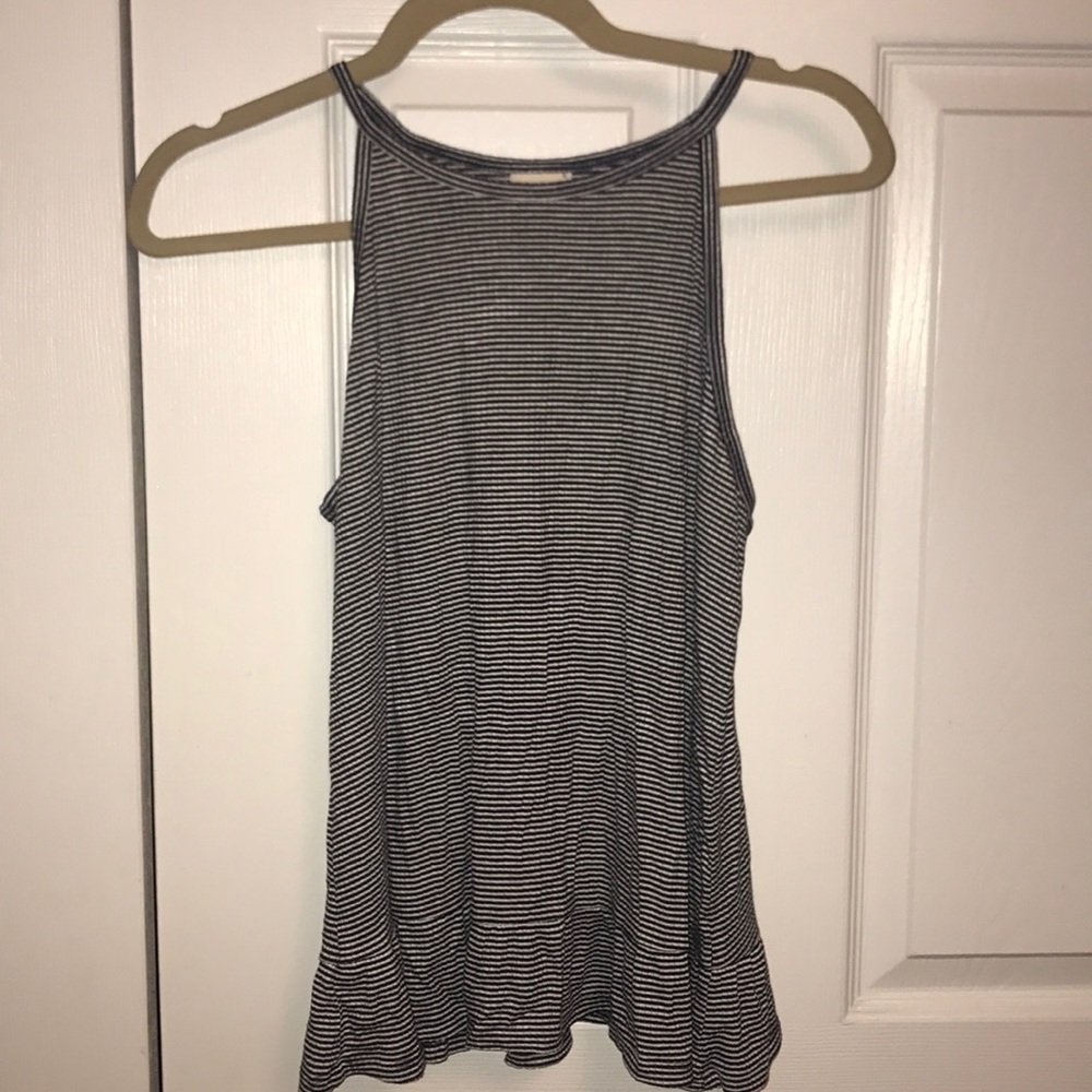 black and white striped tank/top